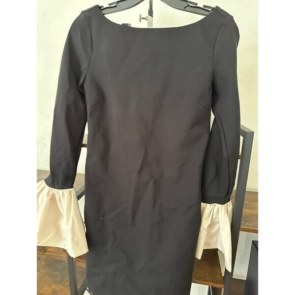 STAUD Hawthorne Taffeta-Trimmed Mini Dress Black S - Picture 3 of 4